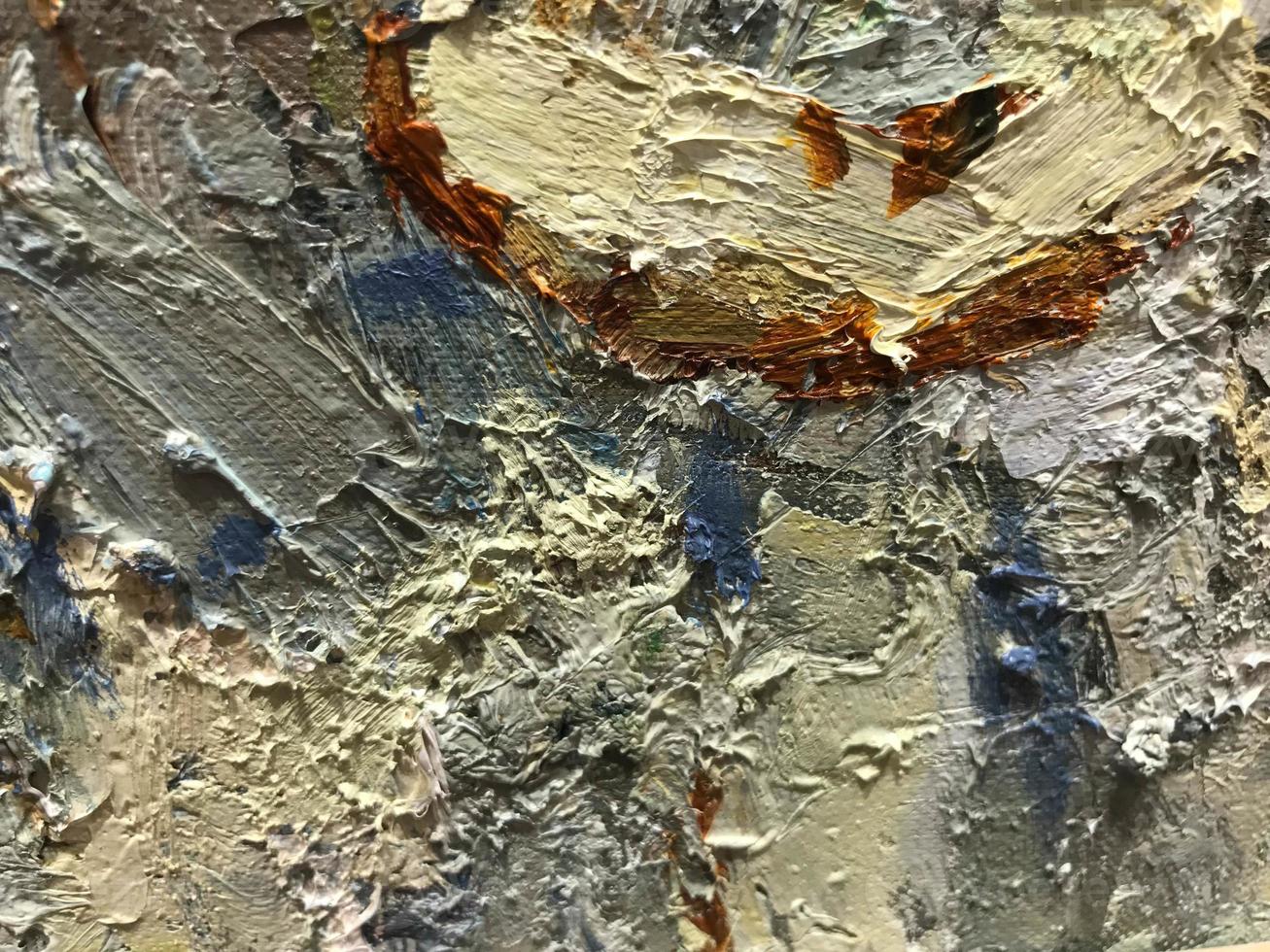 Hand drawn acrylic painting. Abstract art background. Acrylic painting on canvas. Color texture. Fragment of artwork. Brushstrokes of paint. Modern art. Contemporary art. Colorful canvas. Close up photo