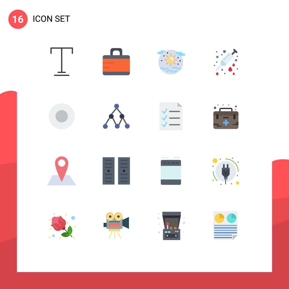 16 Creative Icons Modern Signs and Symbols of service dish international needle health Editable Pack of Creative Vector Design Elements