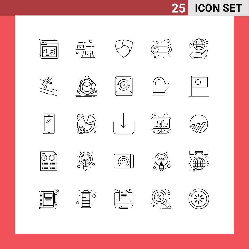25 Creative Icons Modern Signs and Symbols of toggle button destruction off crypto Editable Vector Design Elements