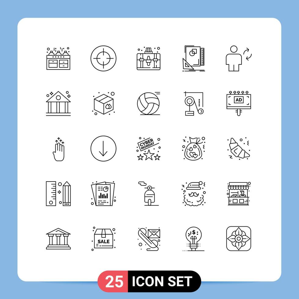 Universal Icon Symbols Group of 25 Modern Lines of avatar sketch handbag page design Editable Vector Design Elements