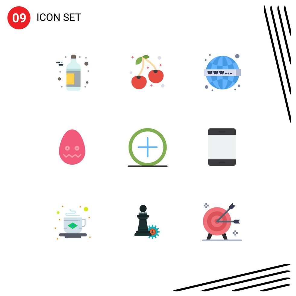 Stock Vector Icon Pack of 9 Line Signs and Symbols for create add web egg decoration Editable Vector Design Elements