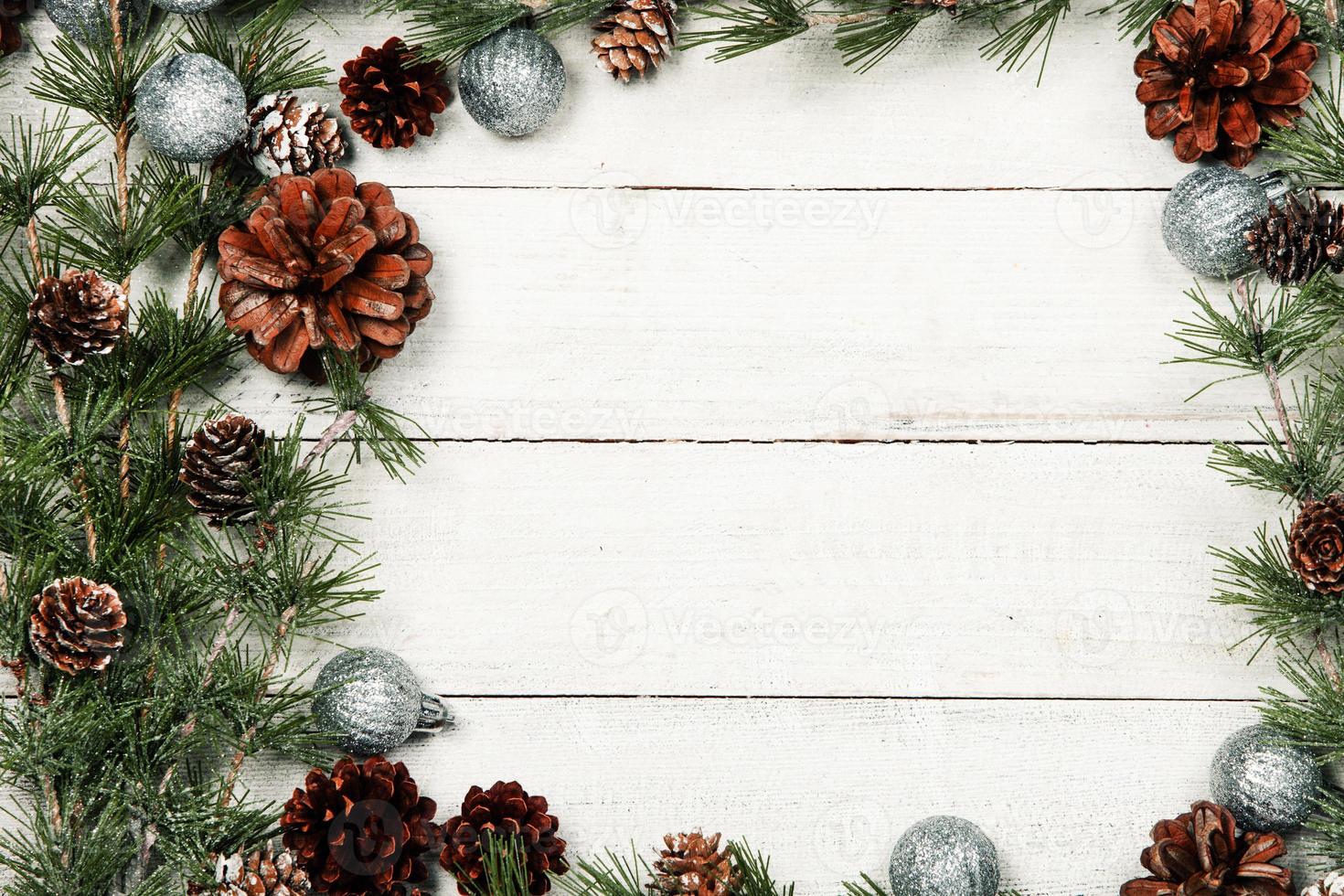New Year or New Year's Eve background with fir branch with cones. The year 2023 is coming. photo