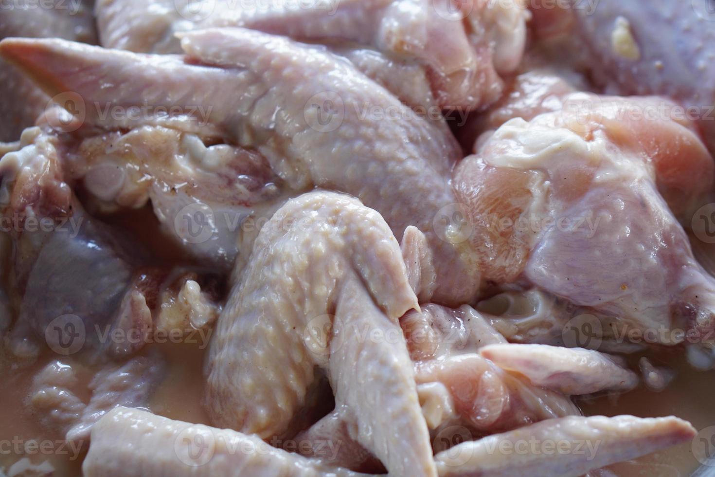 Marinated chicken wings prepared for frying 15049425 Stock Photo at