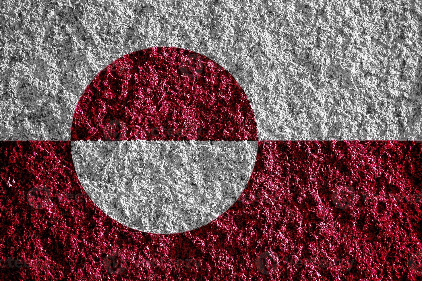 Flag of Greenland on a textured background. conceptual collage. photo