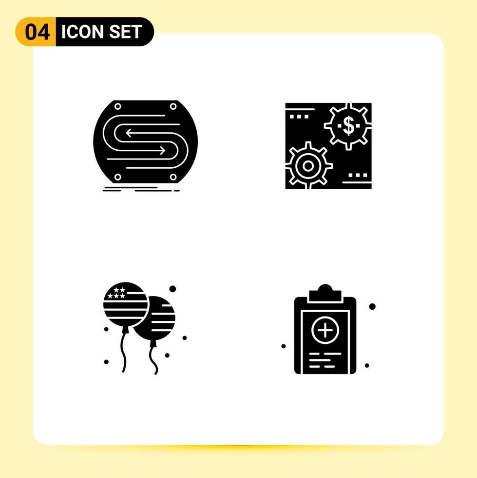 4 Creative Icons Modern Signs and Symbols of business making match capital profit Editable Vector Design Elements