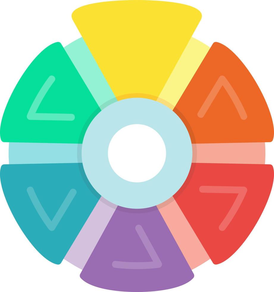 diseño de icono creativo de rueda de color vector