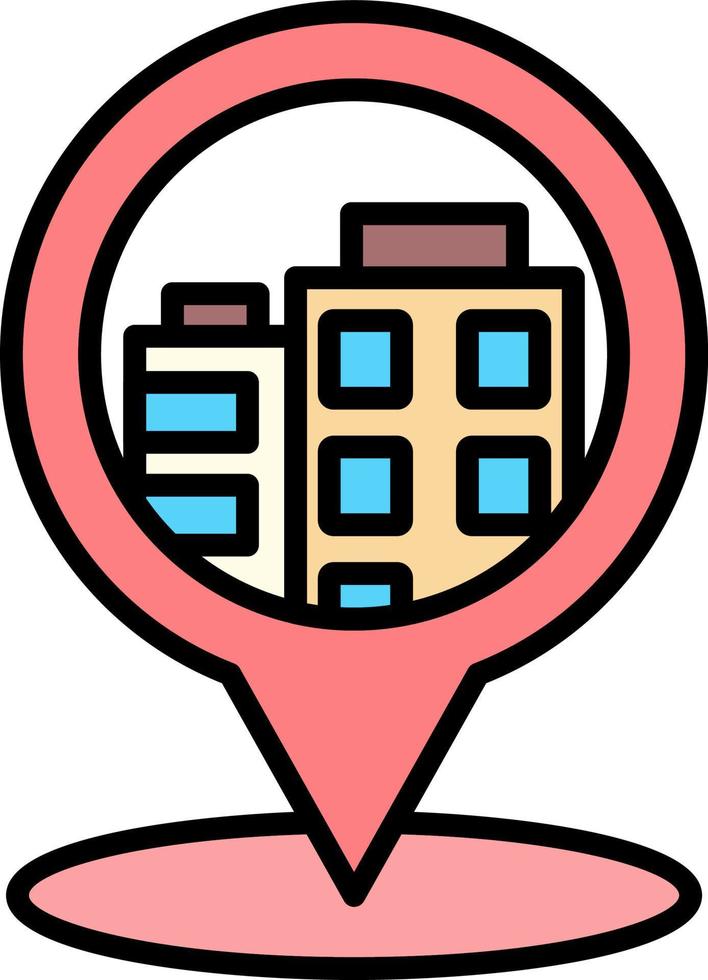 Hotel Location Creative Icon Design vector