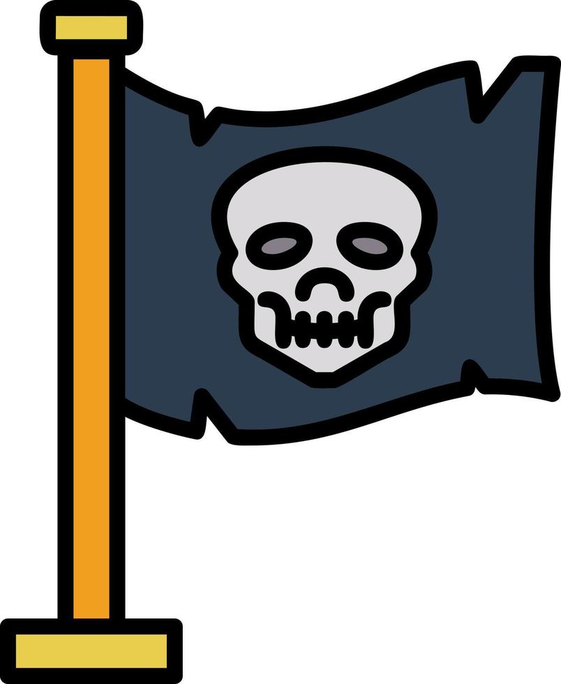 diseño de icono creativo de bandera de piratas vector