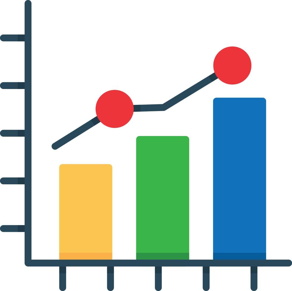 Growth Chart Creative Icon Design vector