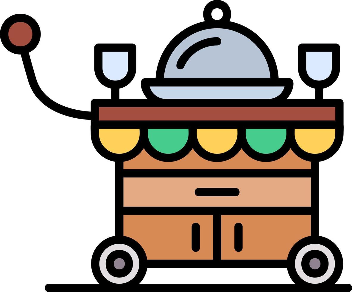 Food Cart Creative Icon Design vector