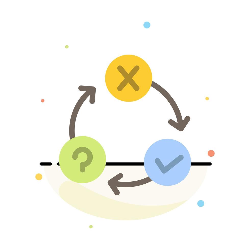 Daily Flow Issues Organization Realization Abstract Flat Color Icon Template vector