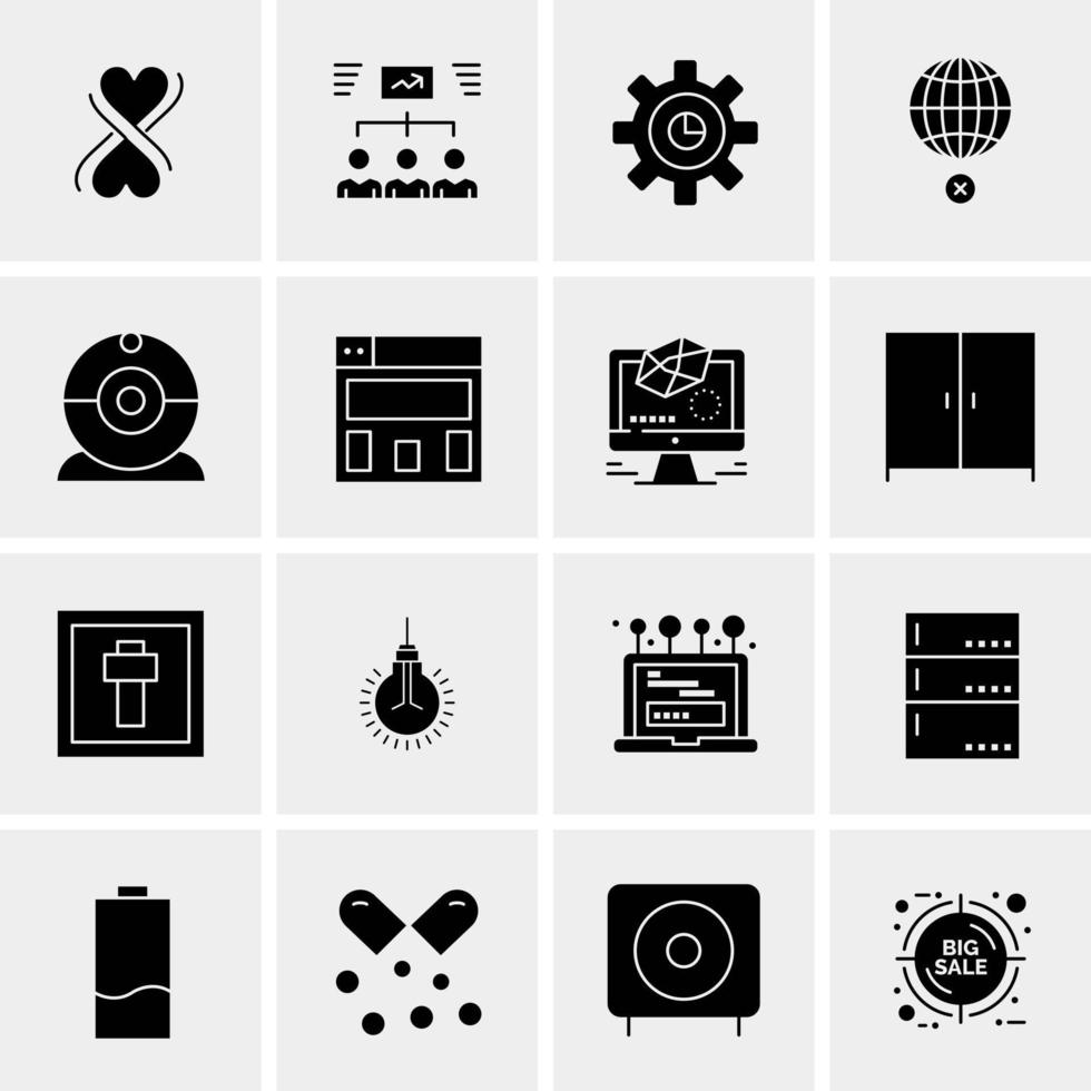 16 Universal Business Icons Vector Creative Icon Illustration to use in web and Mobile Related project