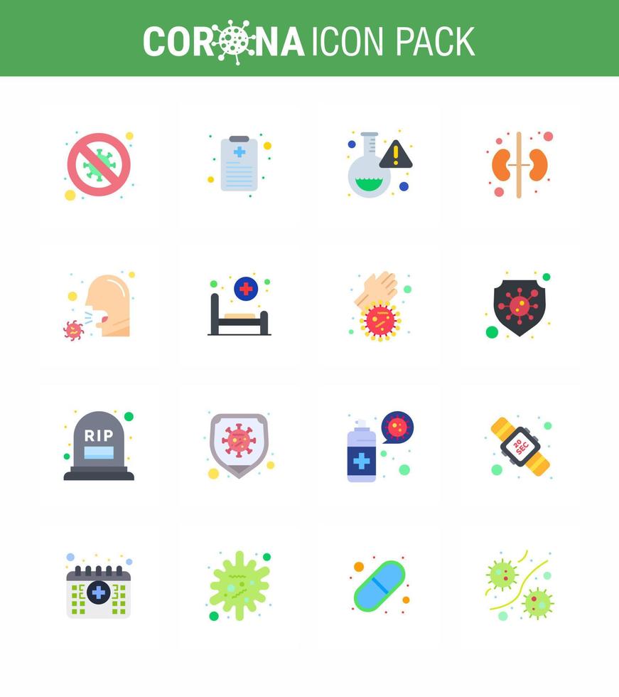 25 Coronavirus Emergency Iconset Blue Design such as covid organ report kidney virus viral coronavirus 2019nov disease Vector Design Elements