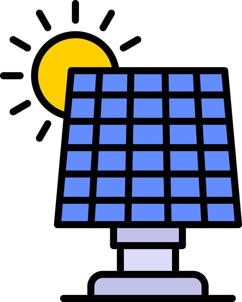 Solar Panel Creative Icon Design vector