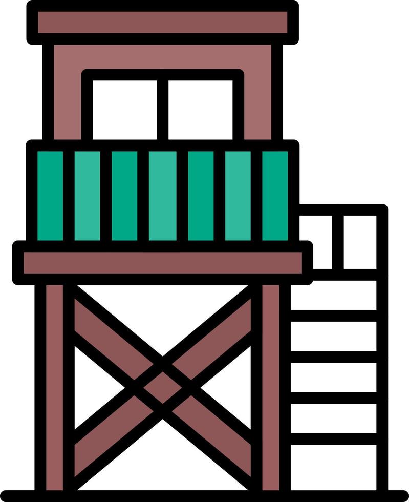 diseño de icono creativo de torre de vigilancia vector