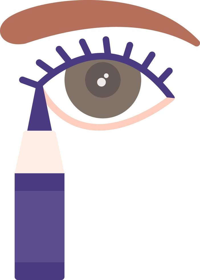 diseño de icono creativo delineador de ojos vector