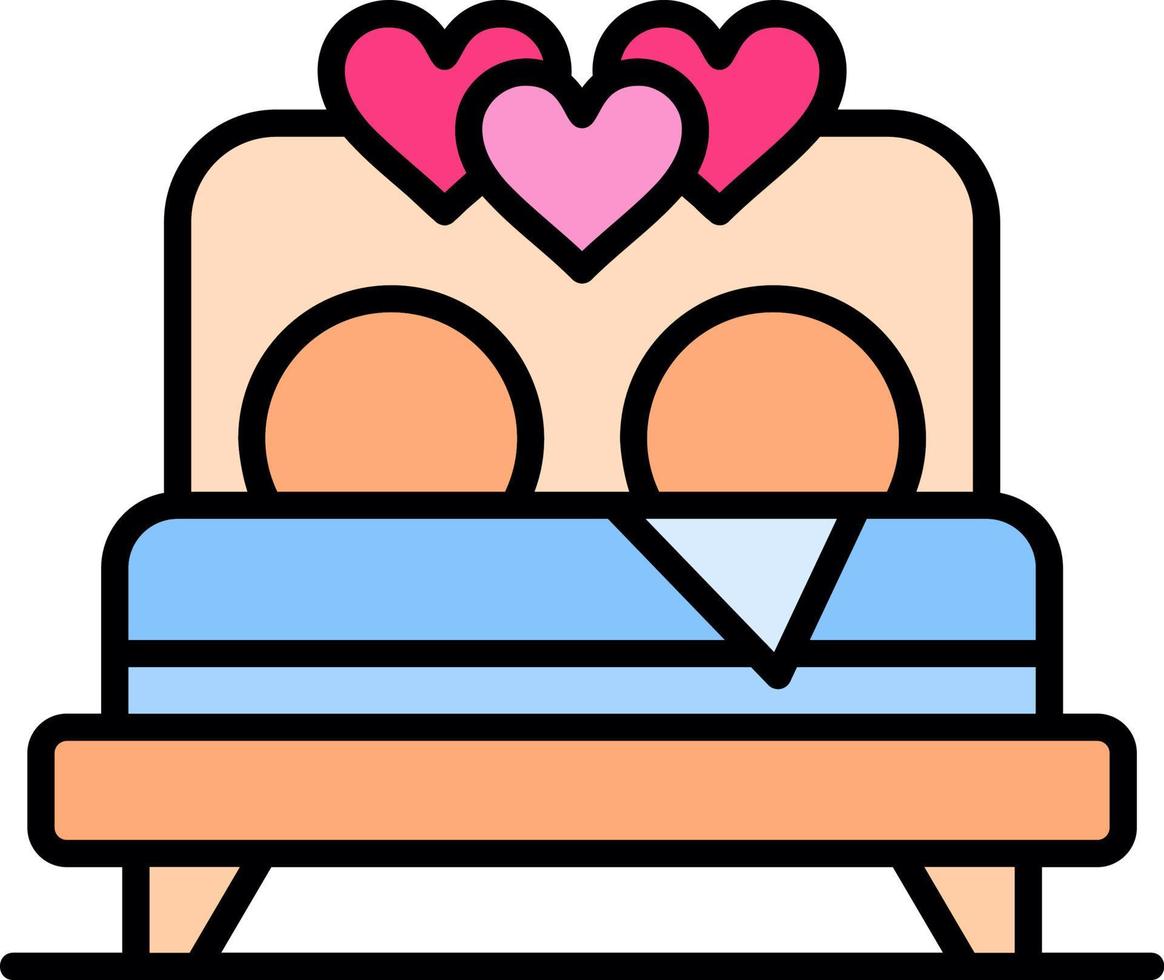 Bed Creative Icon Design vector