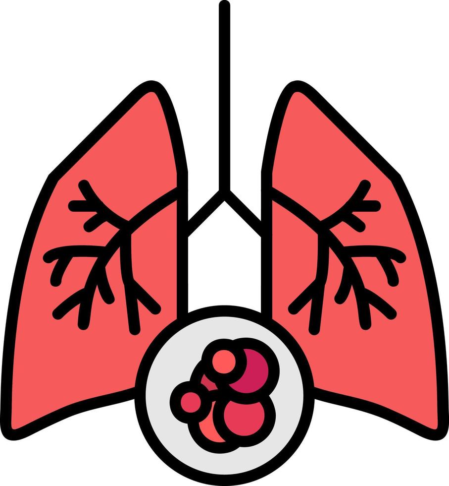 Lung Cancer Creative Icon Design vector