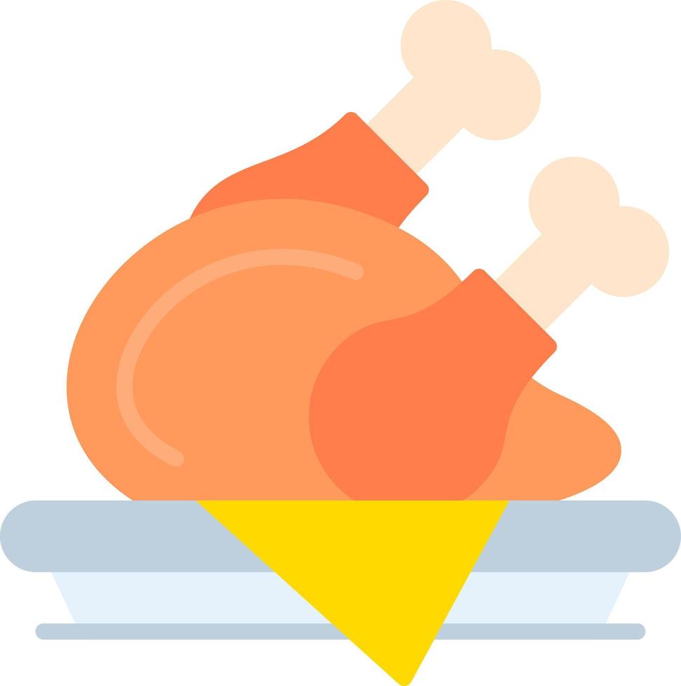 diseño de icono creativo de pierna de pollo vector