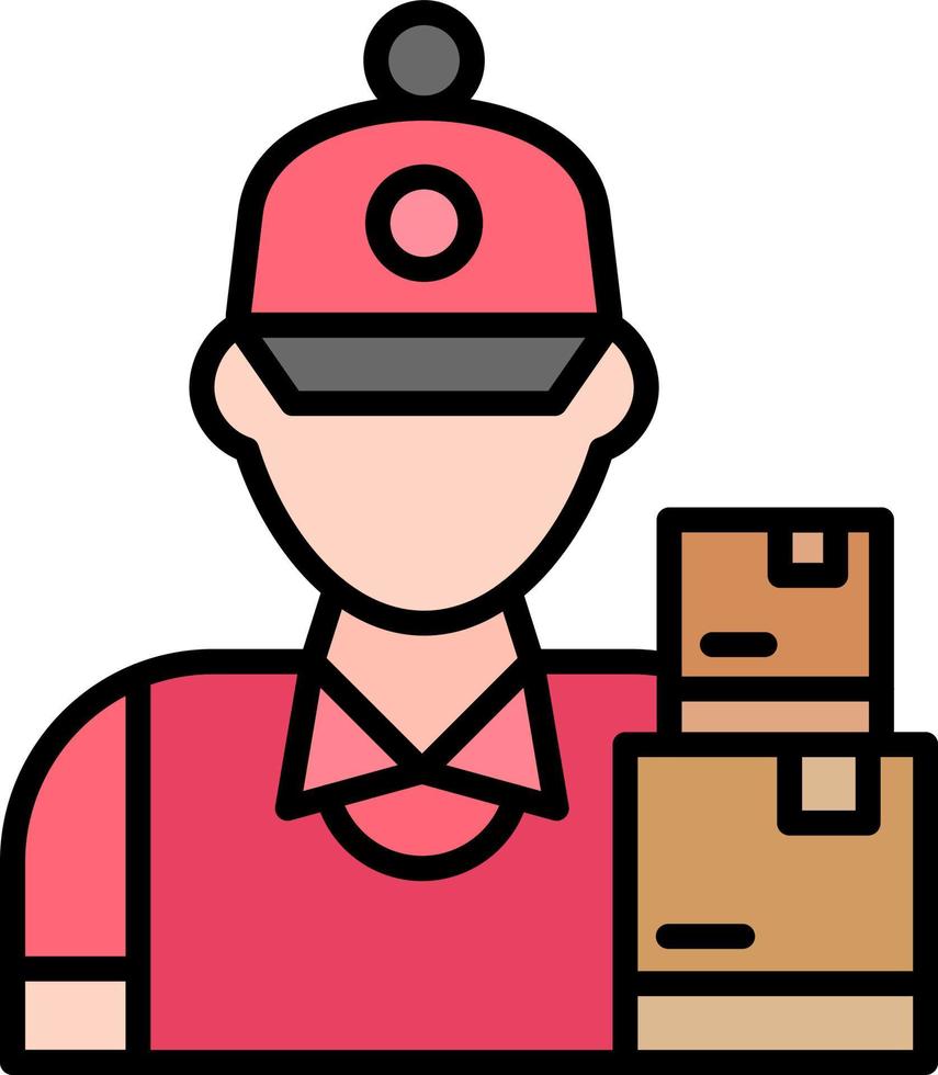 Delivery Boy Creative Icon Design vector