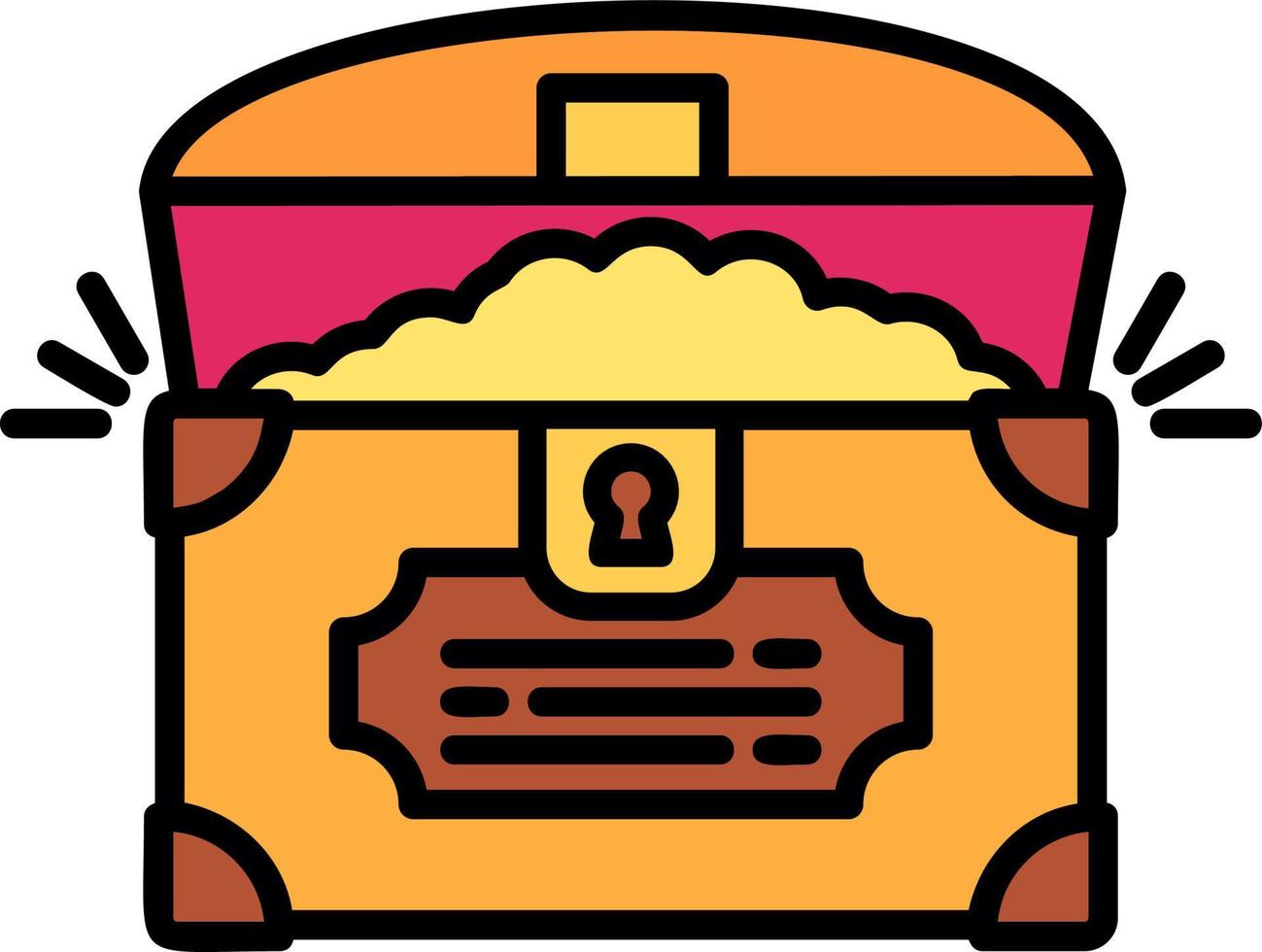 Treasure Chest Creative Icon Design vector