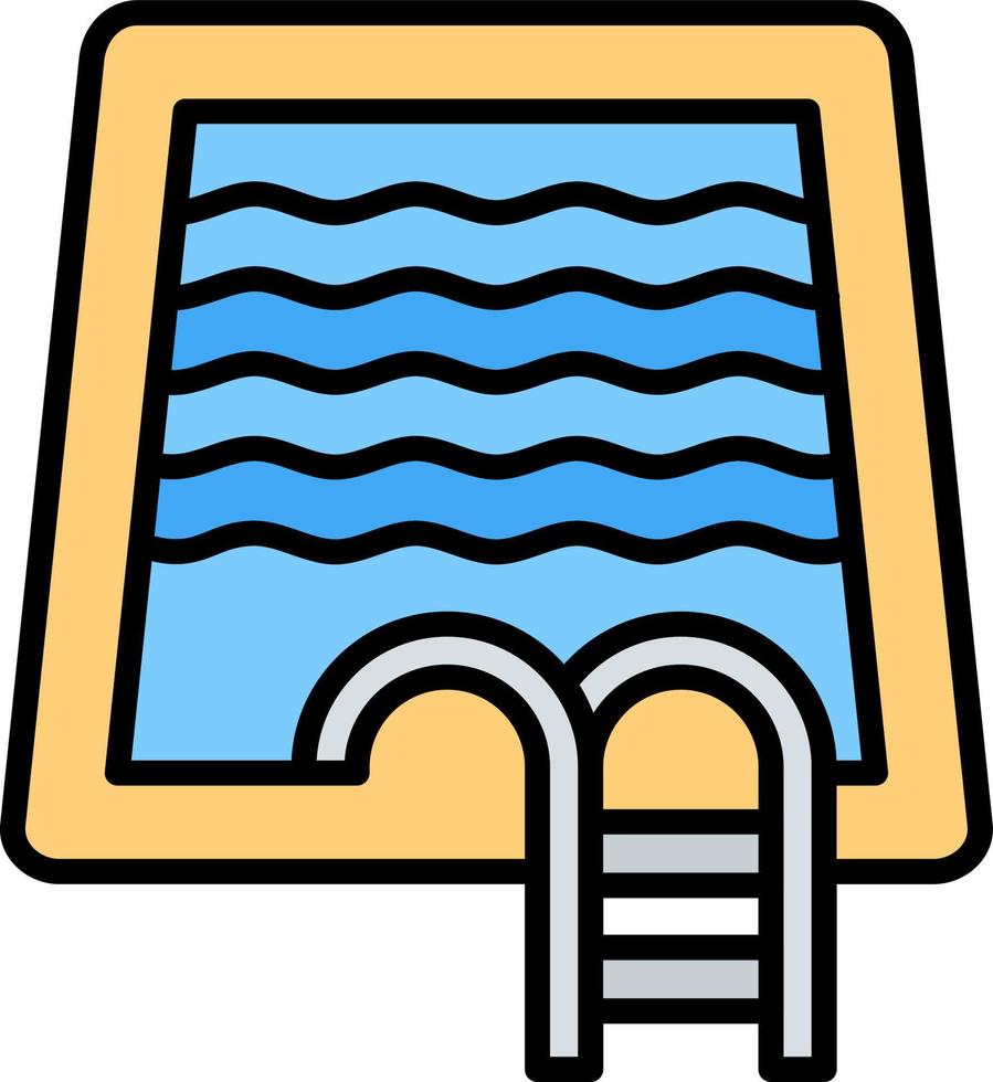 Swimming Pool Creative Icon Design vector