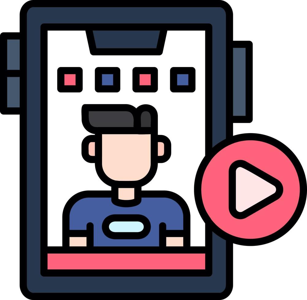 Online Streaming Creative Icon Design vector