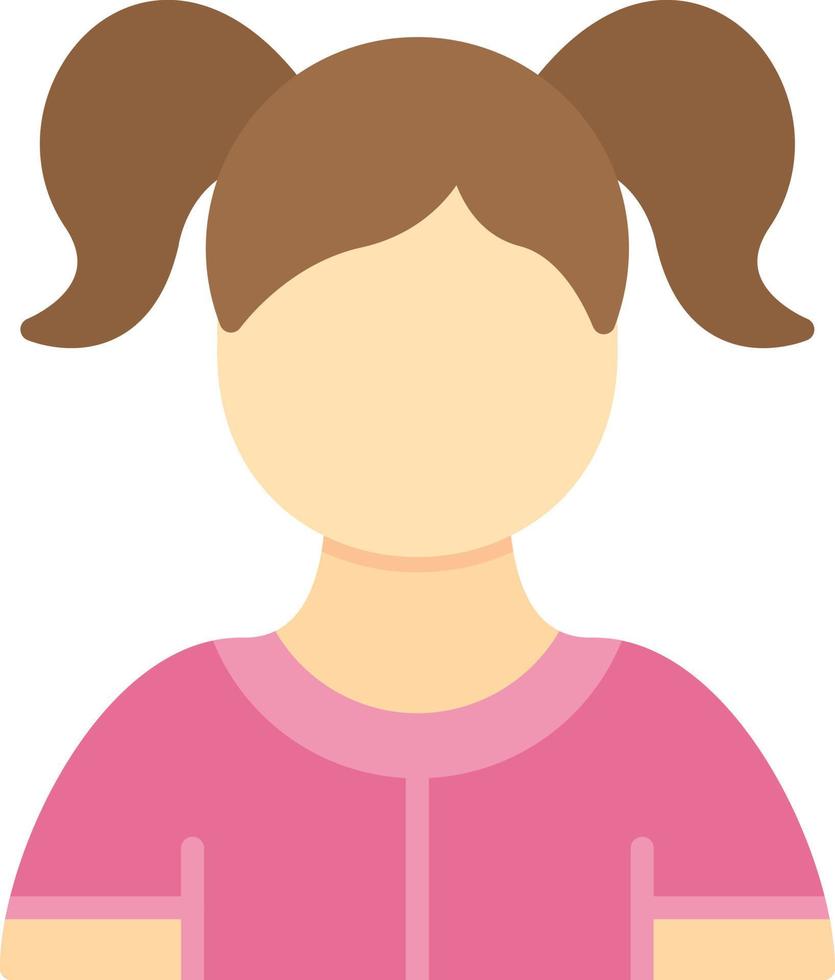 diseño de icono creativo de niña vector