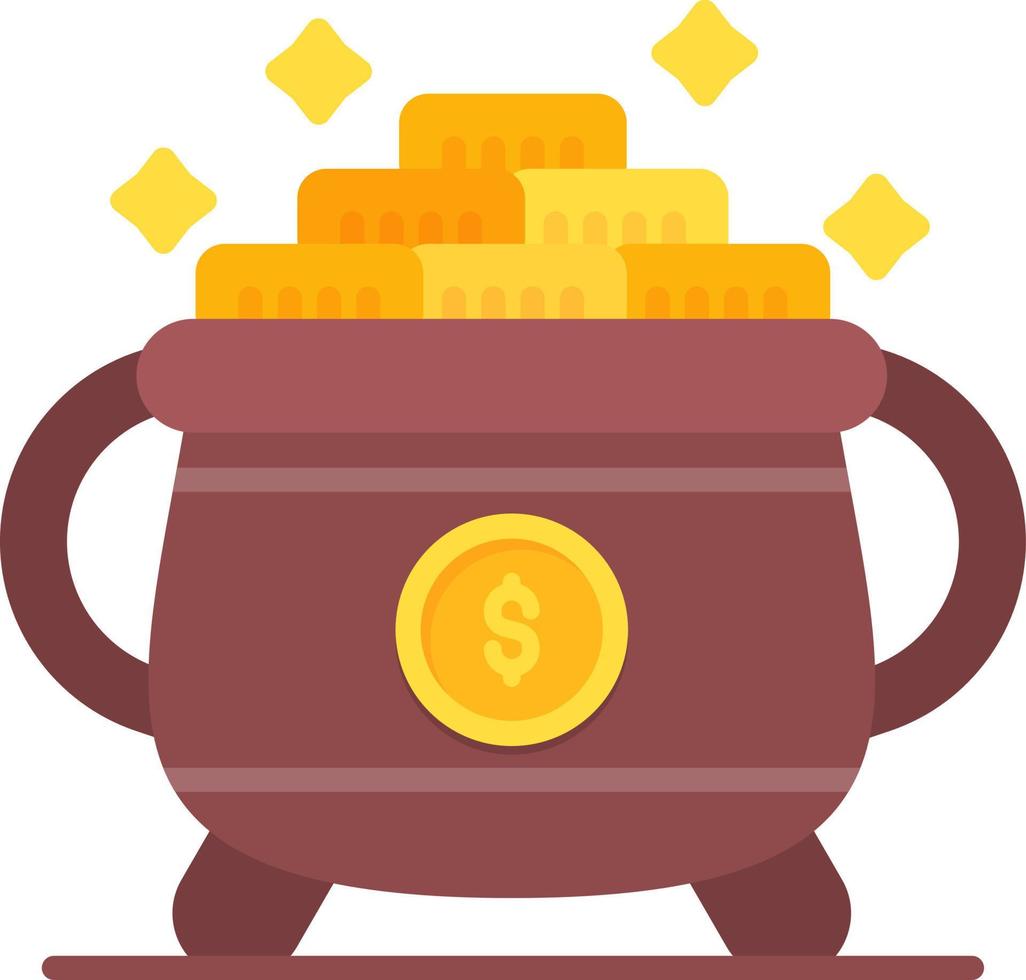 Gold Pot Creative Icon Design vector