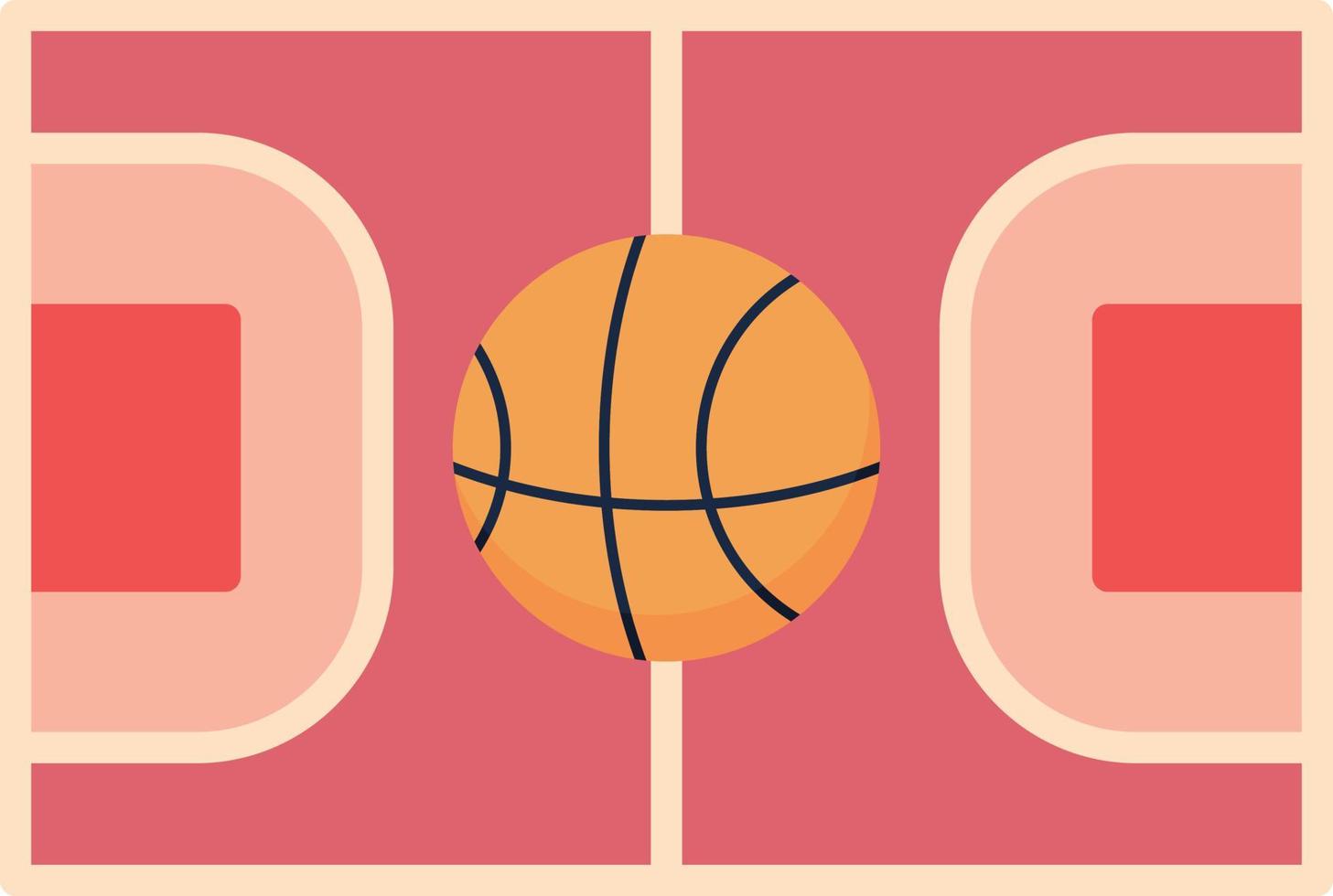 diseño de icono creativo de cancha de baloncesto vector