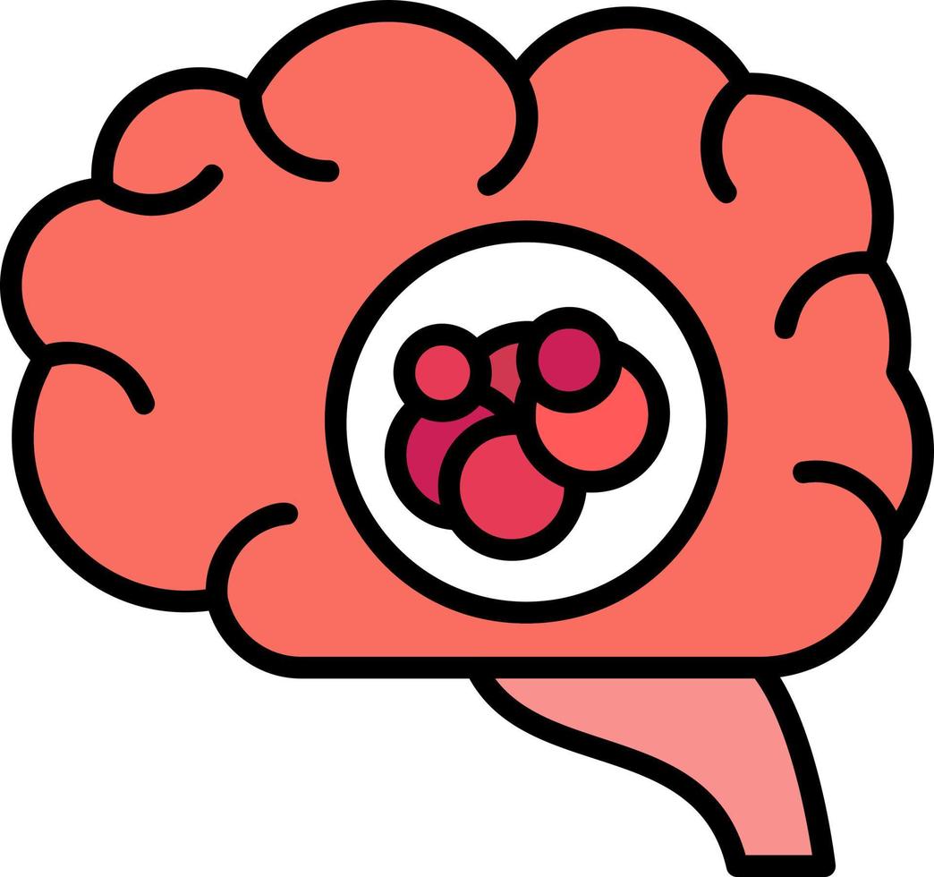 Brain Cancer Creative Icon Design vector