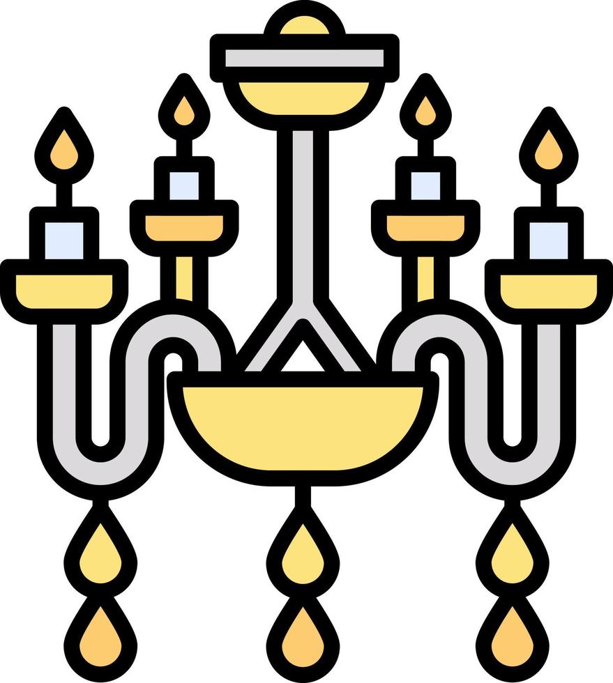Chandelier Creative Icon Design vector