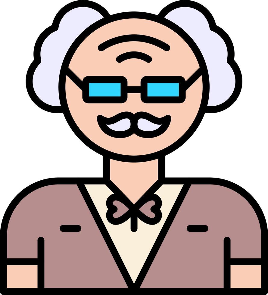 Old Man Creative Icon Design vector