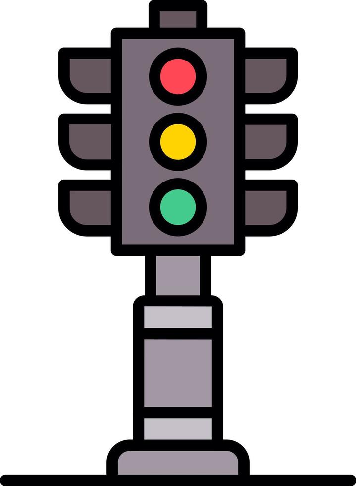Traffic Lights Creative Icon Design vector