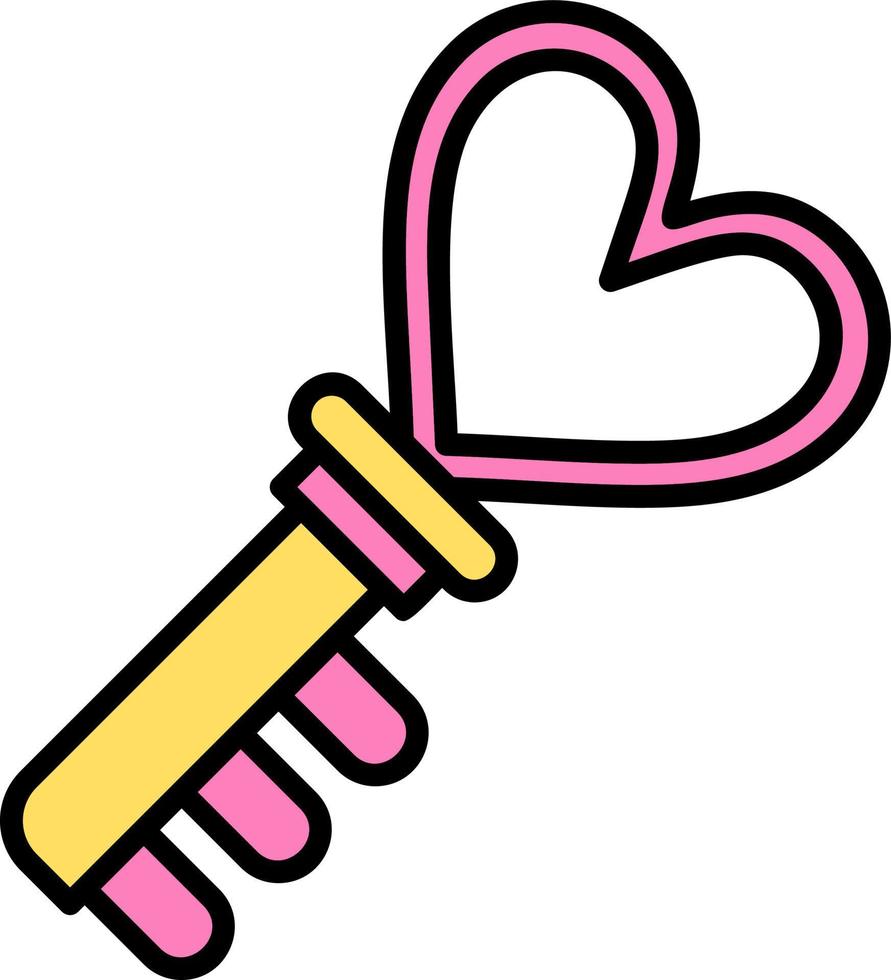 Love Key Creative Icon Design vector