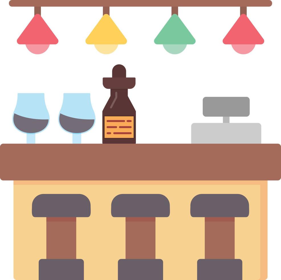 Bar Counter Creative Icon Design vector