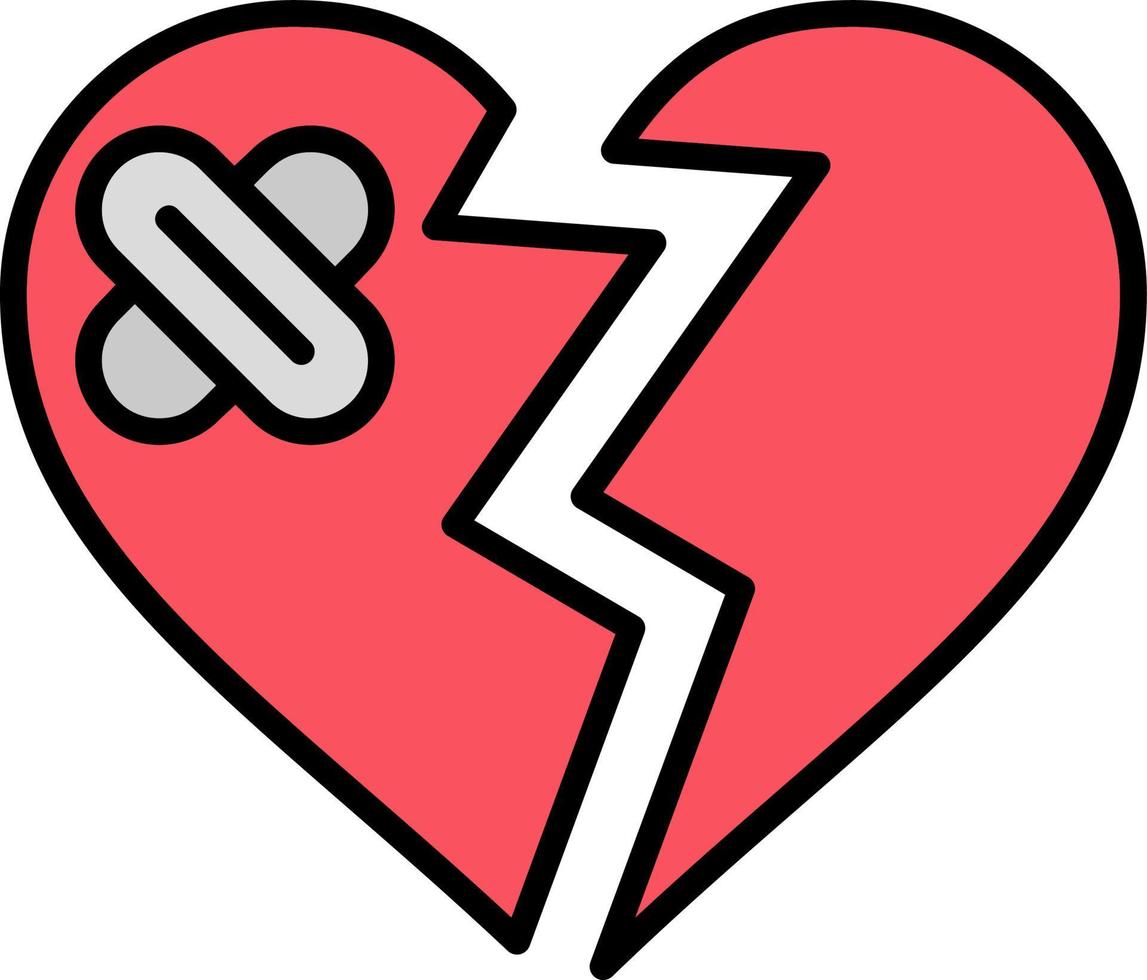 Broken Heart Creative Icon Design vector