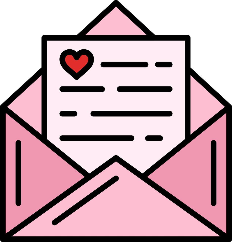 diseño de icono creativo de carta de amor vector