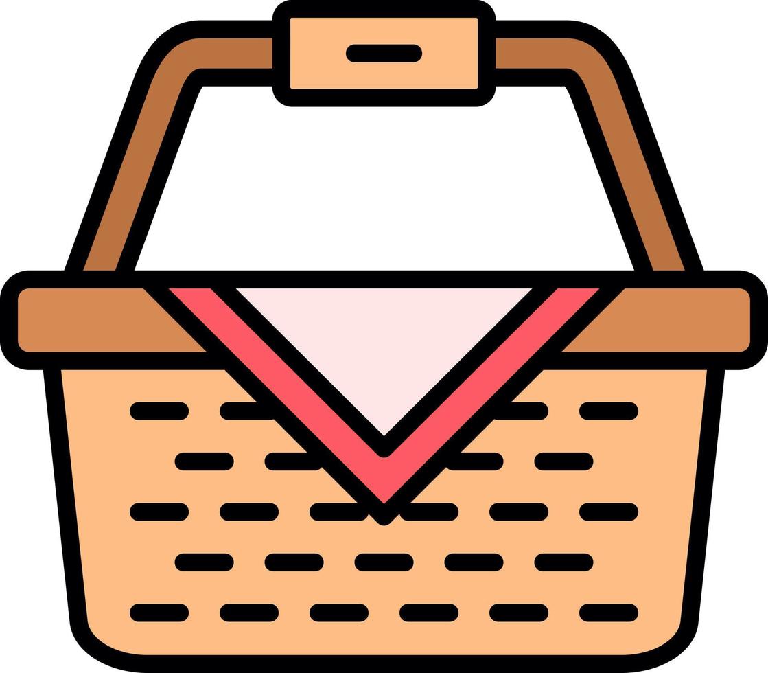 Picnic Basket Creative Icon Design vector