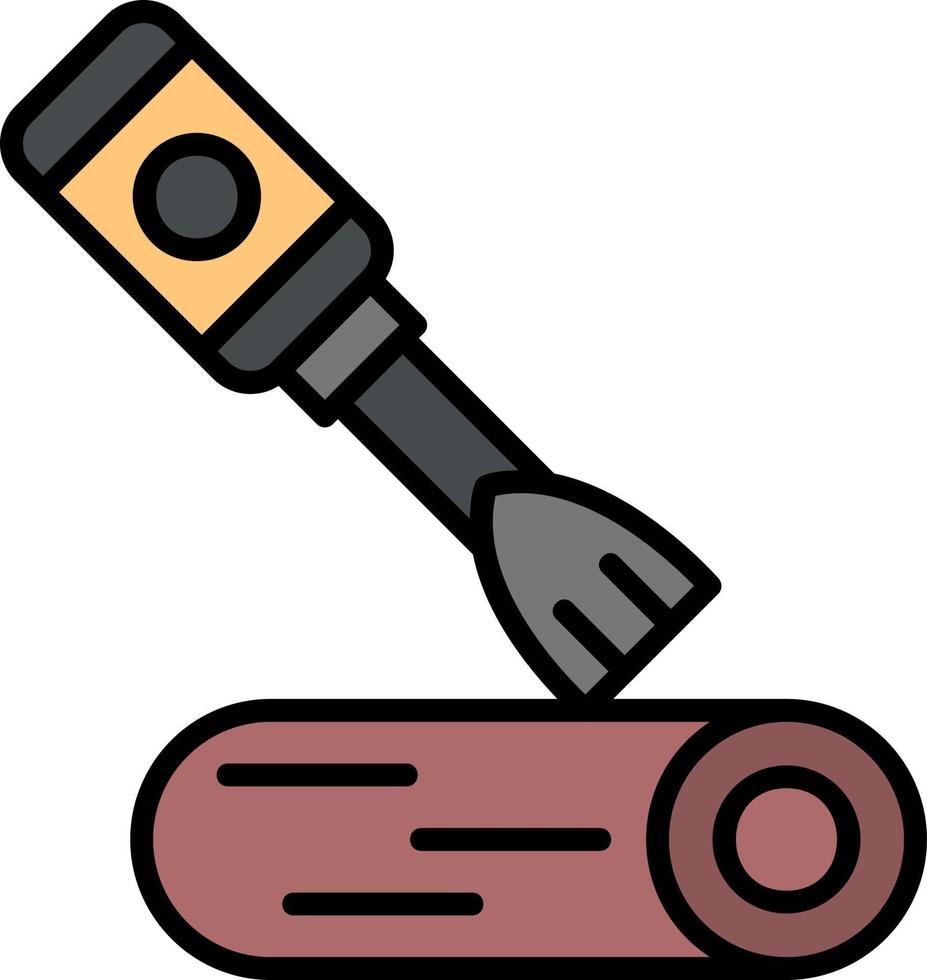Wood Carvingr Creative Icon Design vector