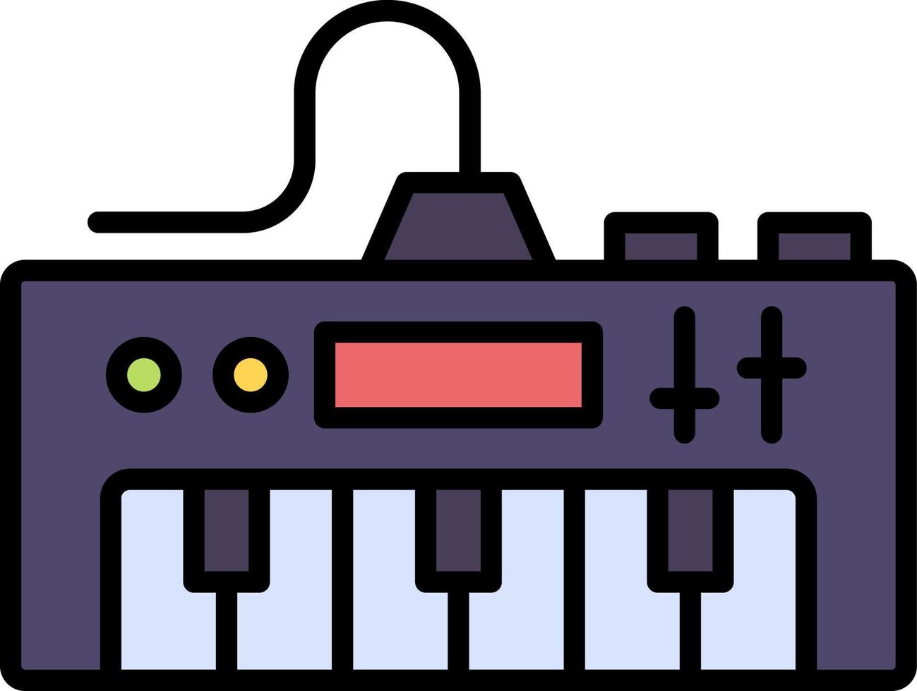 diseño de icono creativo de piano eléctrico vector