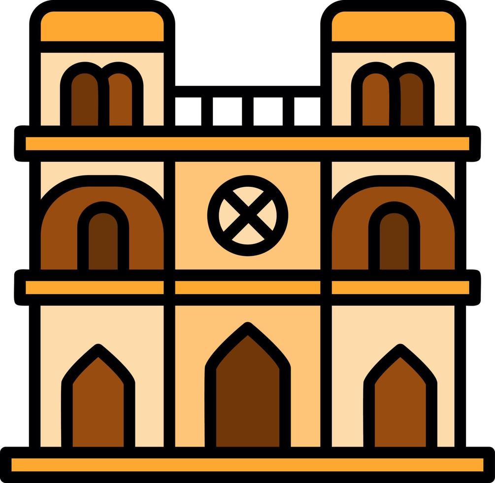 diseño de icono creativo de notre dame vector