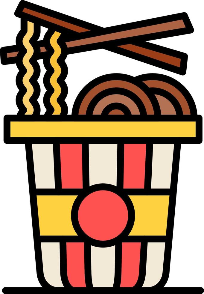 diseño de icono creativo de fideos vector