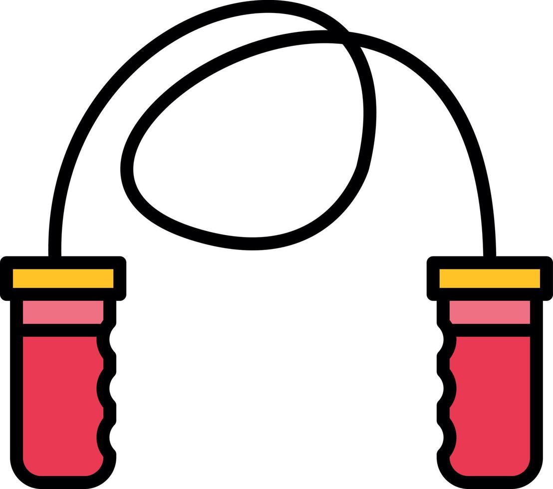 Skipping Rope Creative Icon Design vector