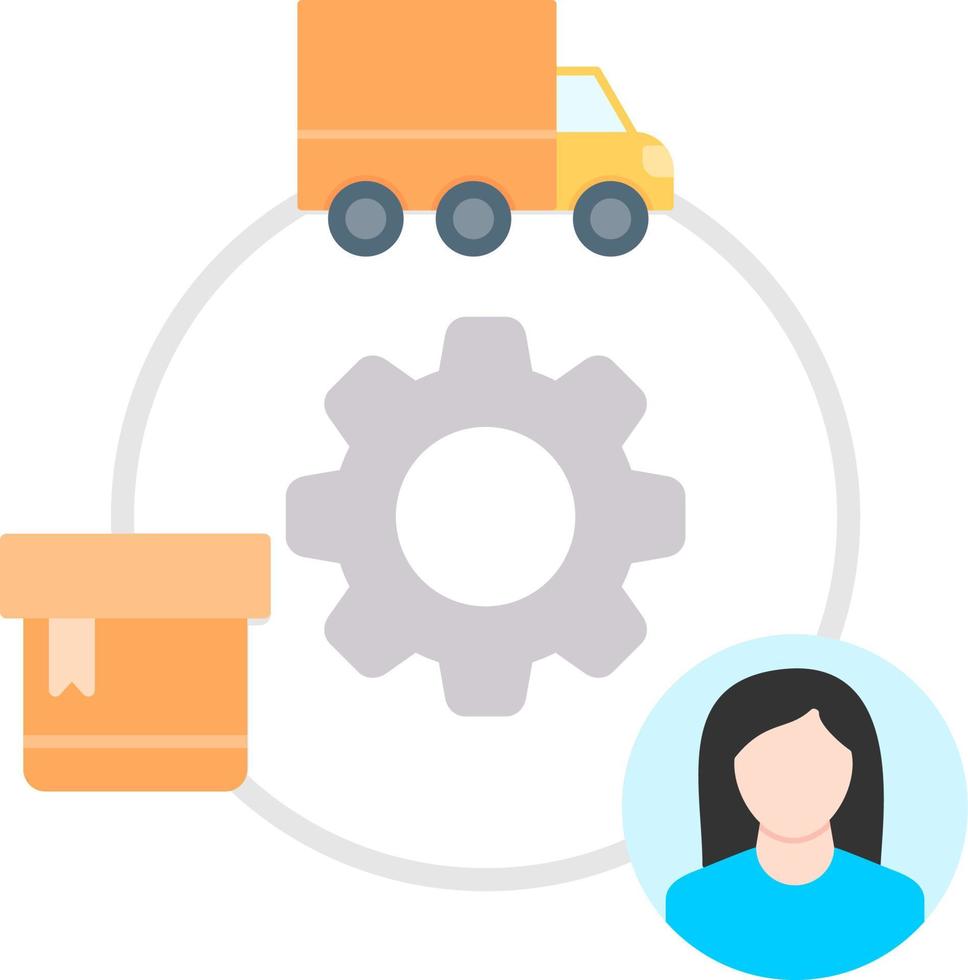 Supply Chain Creative Icon Design vector