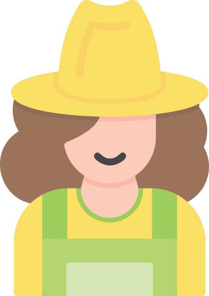 Lady Farmer Creative Icon Design vector