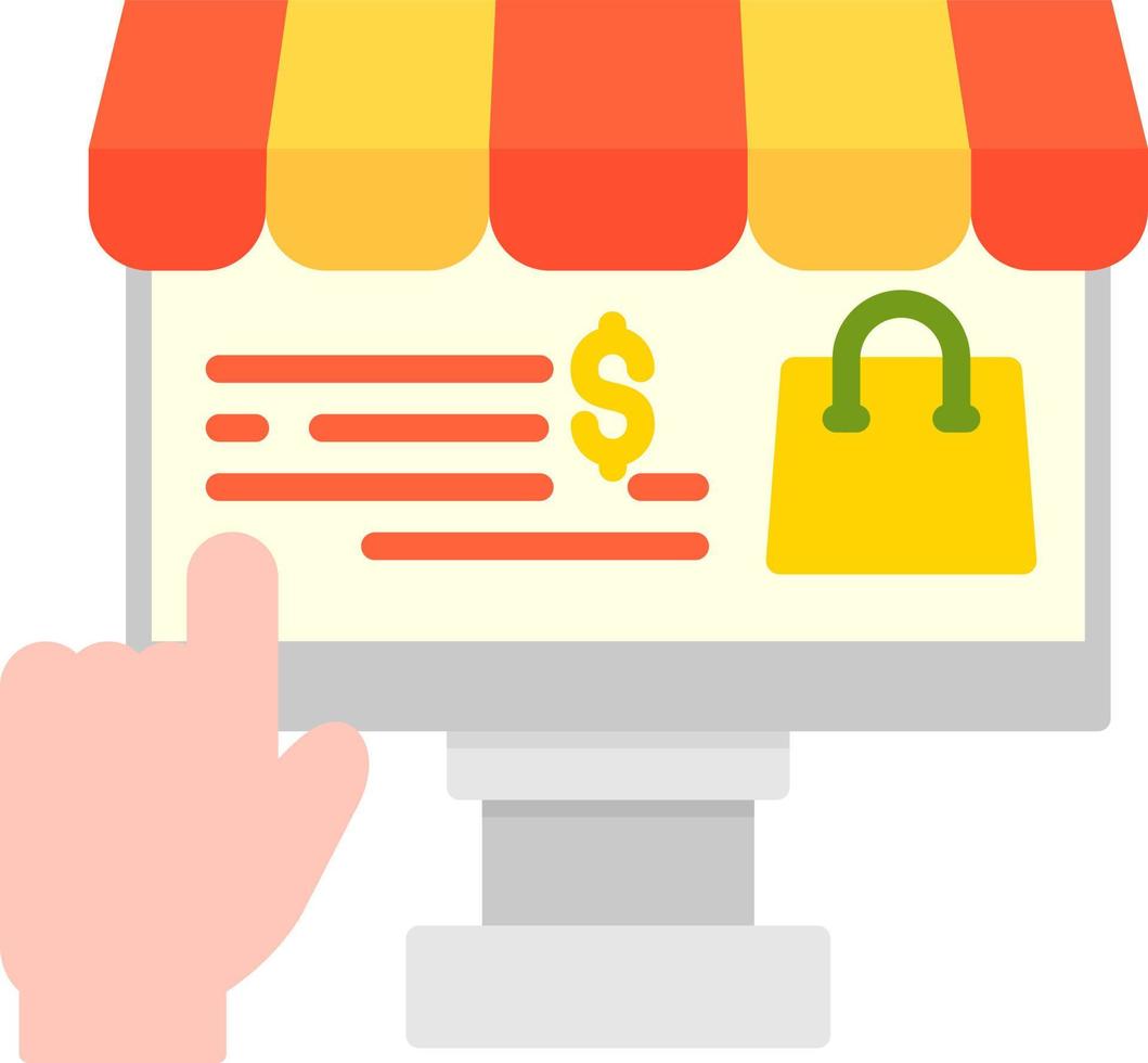 Online Shopping Creative Icon Design vector