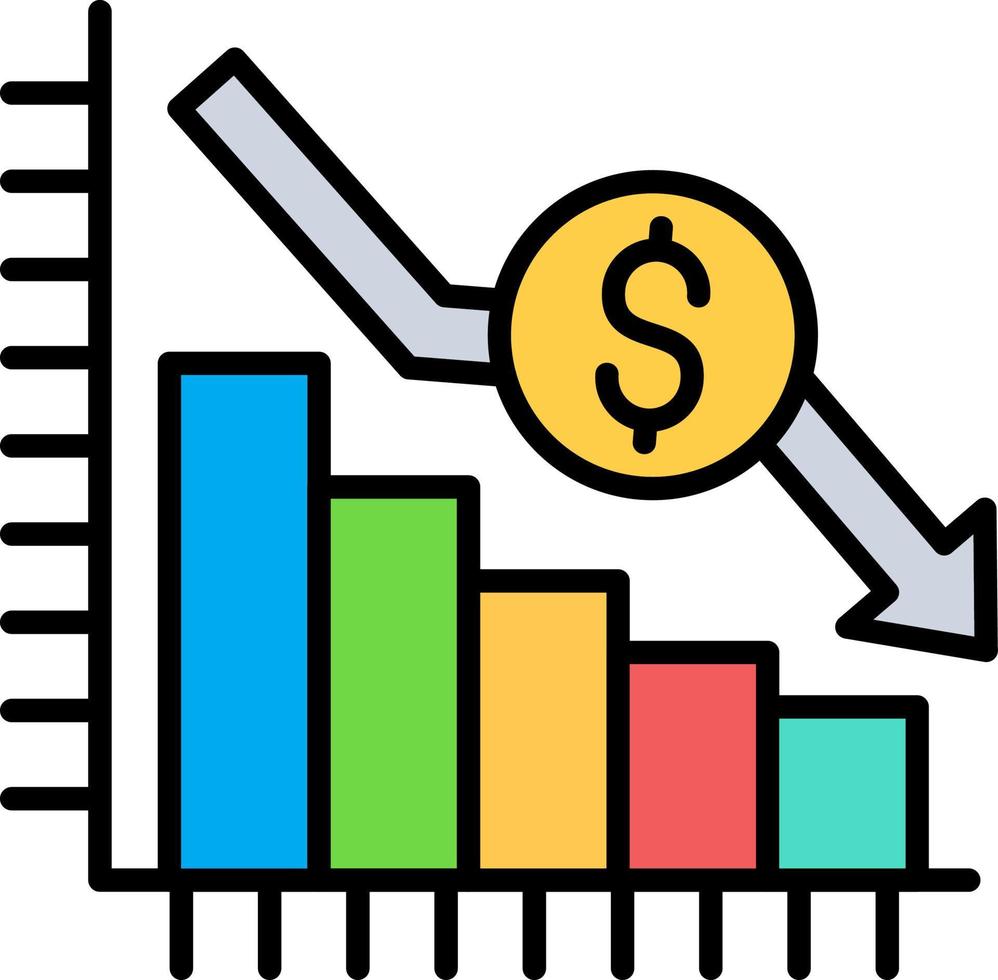 Bar Graph Creative Icon Design vector