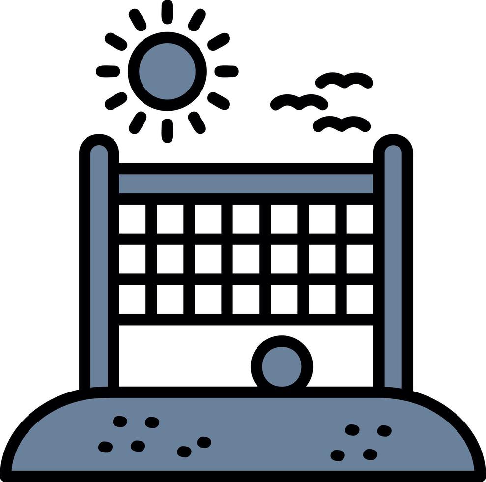 Beach Volleyball  Creative Icon Design vector