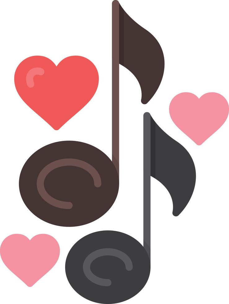 diseño de icono creativo de canción de amor vector